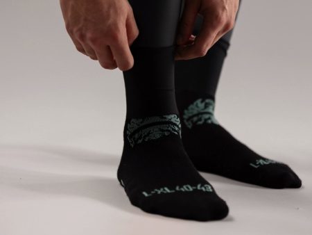 Bianchi Milano Winter Insulated Unisex Cycling Sock - Black Celeste Supply