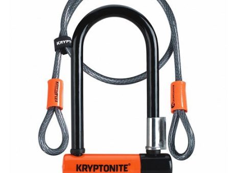 Kryptonite EVOLUTION MINI 7 U-Lock w  Kryptofle Cable w  Bracket 122cm x 8.2cm x 17.8cm (3C) Online now