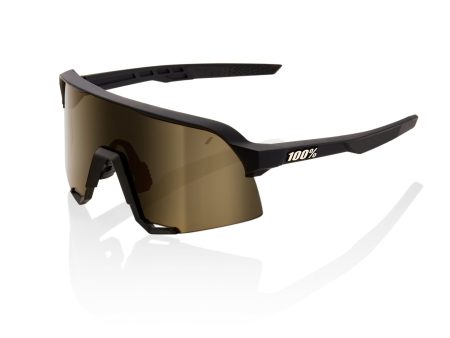 100% S3 Cycling Sunglasses - Soft Tact Black - Soft Gold Mirror Discount