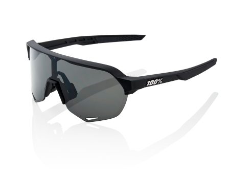 100% S2 Cycling Sunglasses - Soft Tact Black - Smoke Hot on Sale