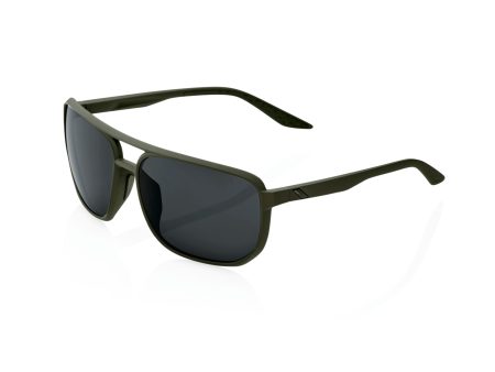 100% KONNOR Sunglasses - Soft Tact Army Green - Smoke Online now