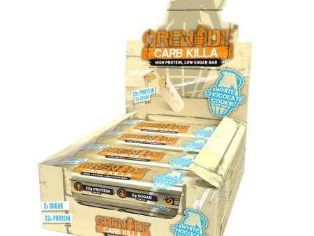 Grenade Carb Killa White Chocolate Cookie Bar Pack of 12 x 60g For Sale