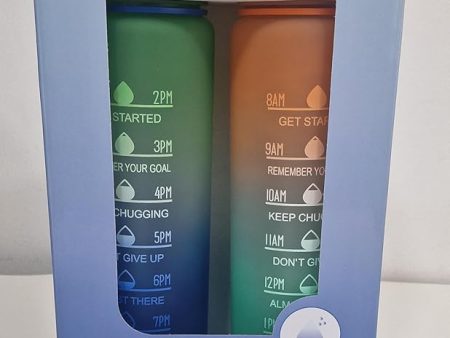 Tritan Water Bottles - 2 Pack | 880ml (30oz) (Blue Orange) For Cheap